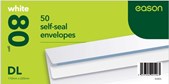 Eason 50pk DL White Self Seal Envelope