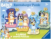 Ravensburger Bluey 4 Large Shaped Jigsaw Puzzles - 10+12+14+16 Pieces