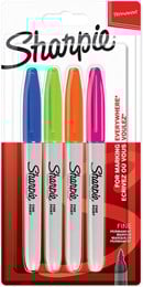 Sharpie Fine Tip Assorted Fun Colours - 4 Pack