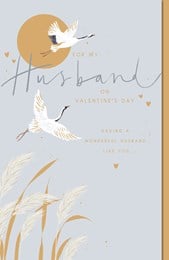 Valentine's Day Card for Husband - Birds 10x7