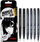 Pentel Manga Masters Pen Set - 6 Piece