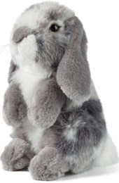 Living Nature Grey Sitting Lop Eared Rabbit 20cm