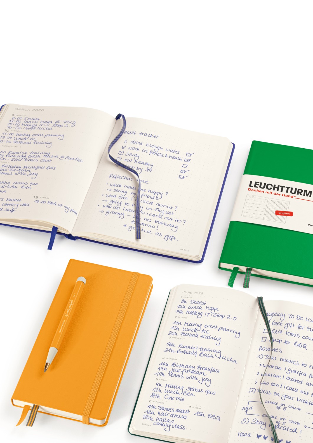 LEUCHTTURM1917 372776 Daily Planner Medium (A5) 2026, 12 Months, Forest - View #6