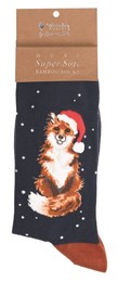 ## Wrendale Men's Christmas Socks Festive Fox##