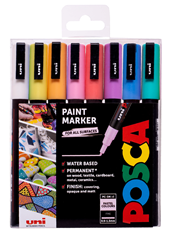 Posca Pc-3M Fine Wlt 8 Pastel Colours