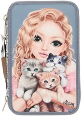 Topmodel Triple Pencil Case Cat Love