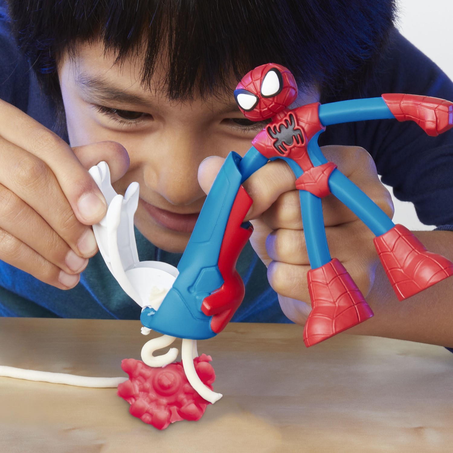 playdoh bendy spiderman toy