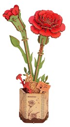 ROWOOD 3D Wooden Puzzle Red Carnation
