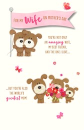 Mothers Day Card Wife Lots of Woof 9x6