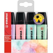 Stabilo Boss Original Pastel Assorted Colours Highlighters 4Pack