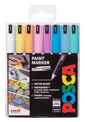 Posca Pc-1Mr Extra Fine Wlt 8 Pastel Colours