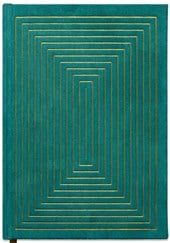 Designworks Suedette Green Linear Boxes Hardcover Journal