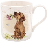 Lesser & Pavey Dog With Rose Mug