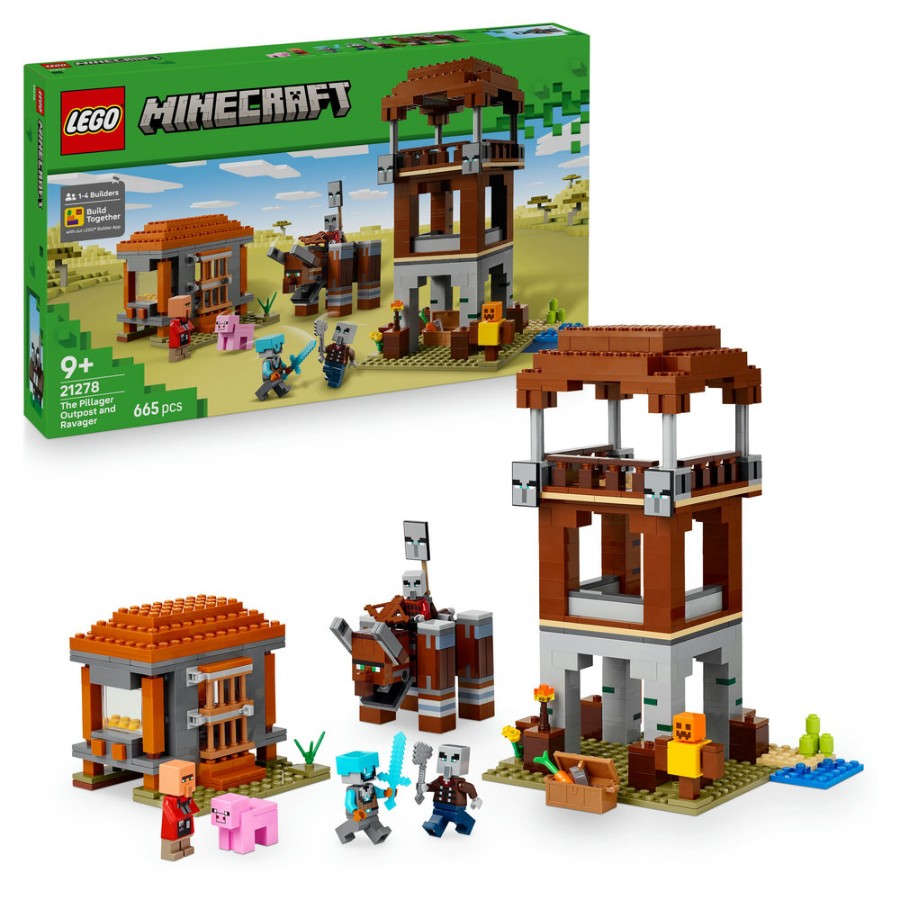 LEGO Minecraft The Pillager Outpost and Ravager 21278