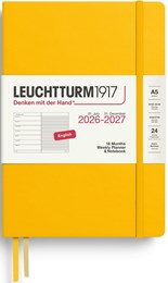 Leuchtturm 26-27 Weekly Planner Diary Medium A5 - Sunflower