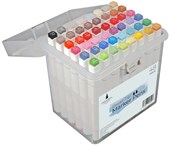 Dual Tip Marker Pen Oil Based Ink - Pack of 48