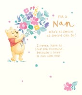Mothers Day Card Nan 7x6 - Flower Bouquet