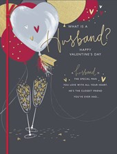 Valentine's Day Card for Husband - Heart Balloons 11x8