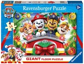 Ravensburger Paw Patrol Christmas Giant Shaped Floor Jigsaw Puzzle - 24 Piece