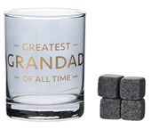 Hotchpotch Orion Whiskey Glass & Stones for Grandad