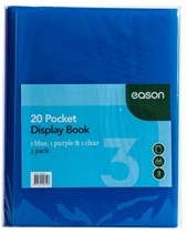 Eason 20 Pocket Display Book Pack of 3