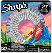 Sharpie Fine Point & Ultra Fine Point Colouring Pens Assorted Colours - 27 Marker Pens