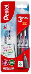 Pentel Energel XM Blister of 3 Assorted