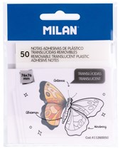 Milan Translucent Removable Adhesive Notes 76 x 76 mm - 50 Pack