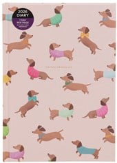 WHSmith 2026 A5 Day-To-Page Sausage Dog Diary