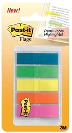 Post-it® Index Translucent Small in Sleeve Display, Assorted Colours, 5 Packs of 20 Sheets