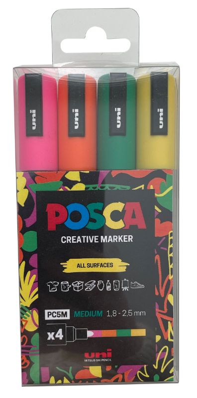 Posca Pc-5M Medium Bullet Tip Wallet of Colour