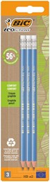 BIC Evo HB Graphite Pencils With an Eraser - Pack of 3