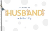 Husband Nutmeg bears Lettering Fathers Day Card 10x7