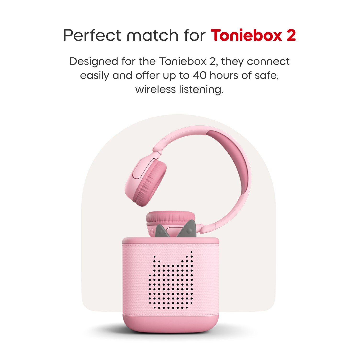 Tonies Toniebox 2 Bluetooth Headphones - Cloud Pink