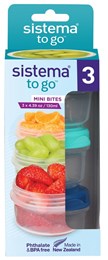 Sistema 130ml Mini Bites To Go 3 Pack