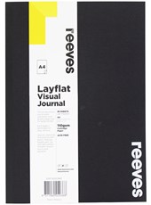 Reeves Layflat Visual Journal Black A4 110GSM