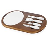 Newbridge Silver Ceramic and Wood Cheese Board Set