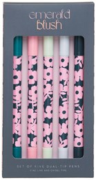 Emerald Blush Dual End Pens Set