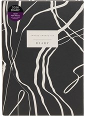 WHSmith 2026 A5 Day-To-Page Black and Cream Abstracts