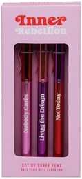 WHSmith Inner Rebellion Collection Ballpoint Pen Set - Pack of 3