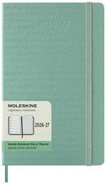 Moleskine 26-27 18 Month Weekly Large Hard Back Notebook Diary - Sage Green