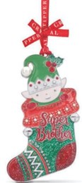 Tipperary Crystal Christmas Decoration Loved One's Christmas  - Super Brother