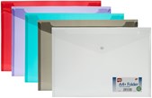 A4 Button Wallet Assorted Colours