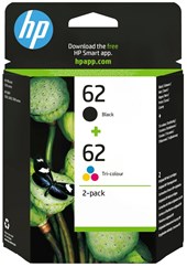 HP 62 Black & Tri-Colour Ink Cartridges – 2 Pack
