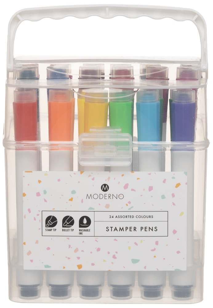 WHSmith Moderno Stationery Stamper Pen Set 24 Pack