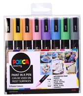 Posca Pc-5M Medium Bullet Tip Wlt 8 Pastel Colours