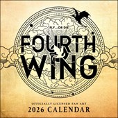 Flame Tree Fourth Wing Fan Art Wall Calendar 2026