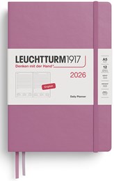 Leuchtturm 2026 Dusty Rose A5 Daily Planner Medium English