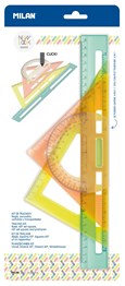 Milan Transparent rulers tracing kit New Look series